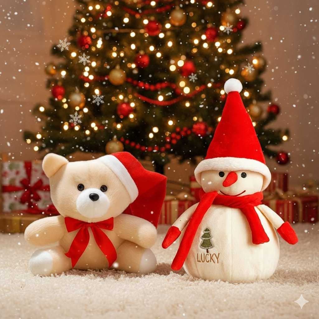 Kit 10 pelúcias para Decoração, Enfeite de Arvore de Natal e Presentes em Geral