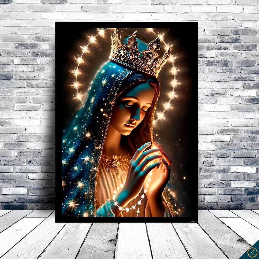 Quadro Decorativo Sagrado 1 Peça Nossa Senhora Aparecida Decoração Sala Quarto Hall Escritório