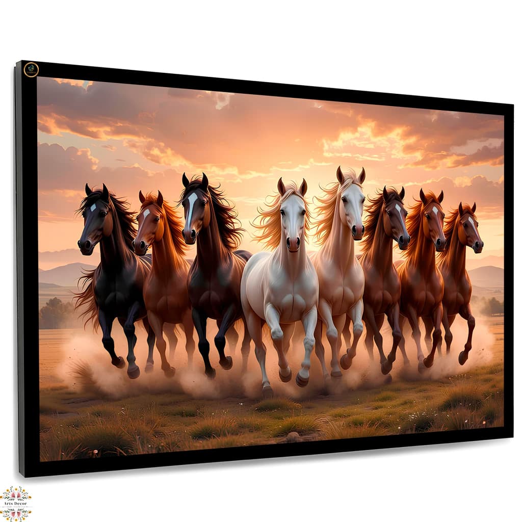 Quadro Decorativo Grande Luxo Cavalos Horse Brothers Hall Casa Sala Quarto Decoração De Parede
