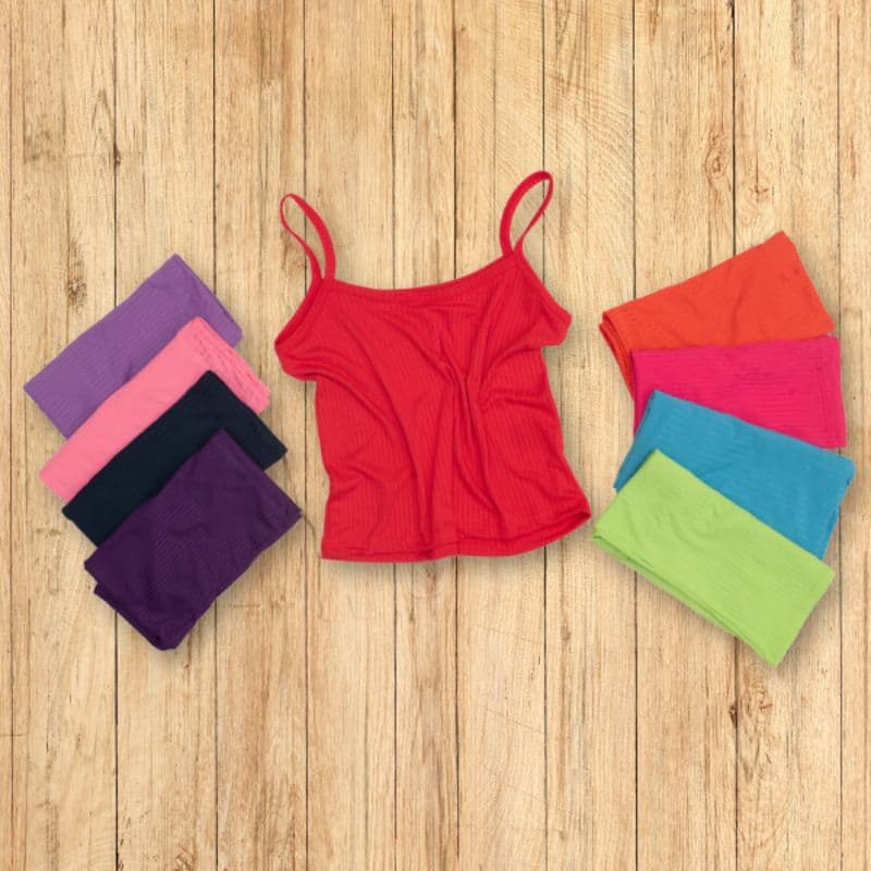 Blusa de alça blusinha básica Canelada da moda conforto e qualidade Promoção