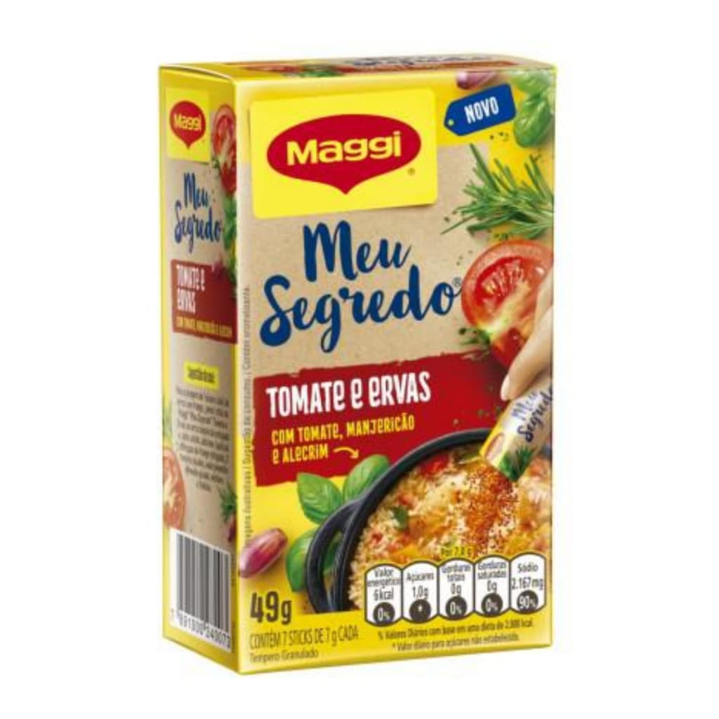 TEMPERO MAGGI MEU SEGREDO TOMATE ERVAS 49G