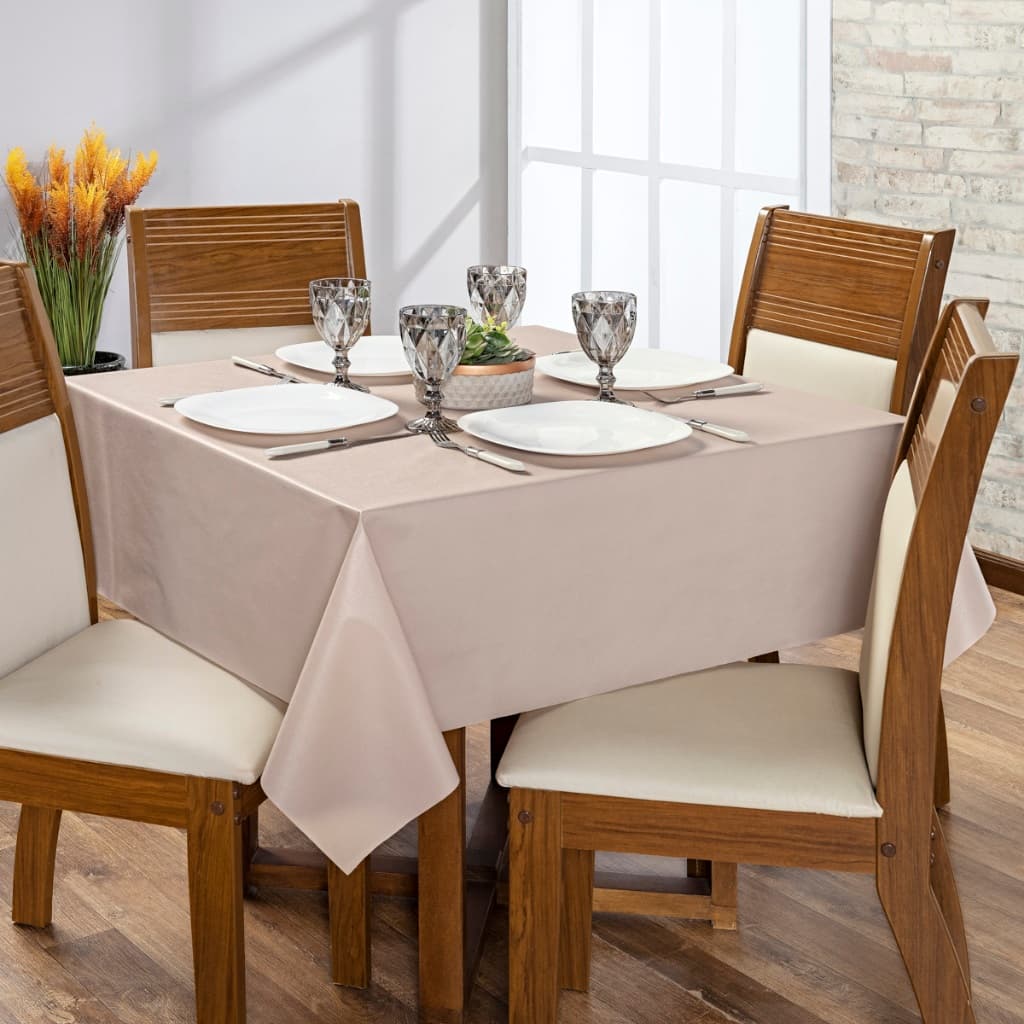Toalha de Mesa 4 Lugares Térmica Impermeável 1,40 m x 1,40 m