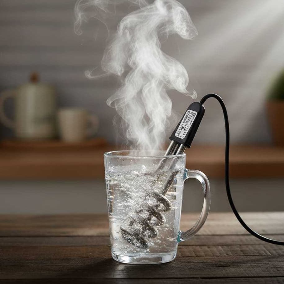 Ebulidor Elétrico Ferve Água Rápido 500W 220V - Aquecedor De Líquidos Chá Café Portátil Esquentar