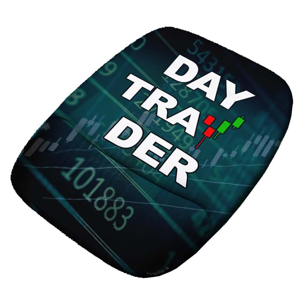 Mouse Pad Day Trader Ergonômico Investidor Bolsa B3 Candlestick com Apoio de Pulso Retangular
