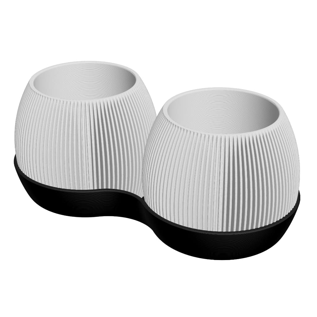 Vaso Cachepot Decorativo Minimalista | Kit Duplo ou Individual | Design Canelado Para Suculentas Decoração Sala
