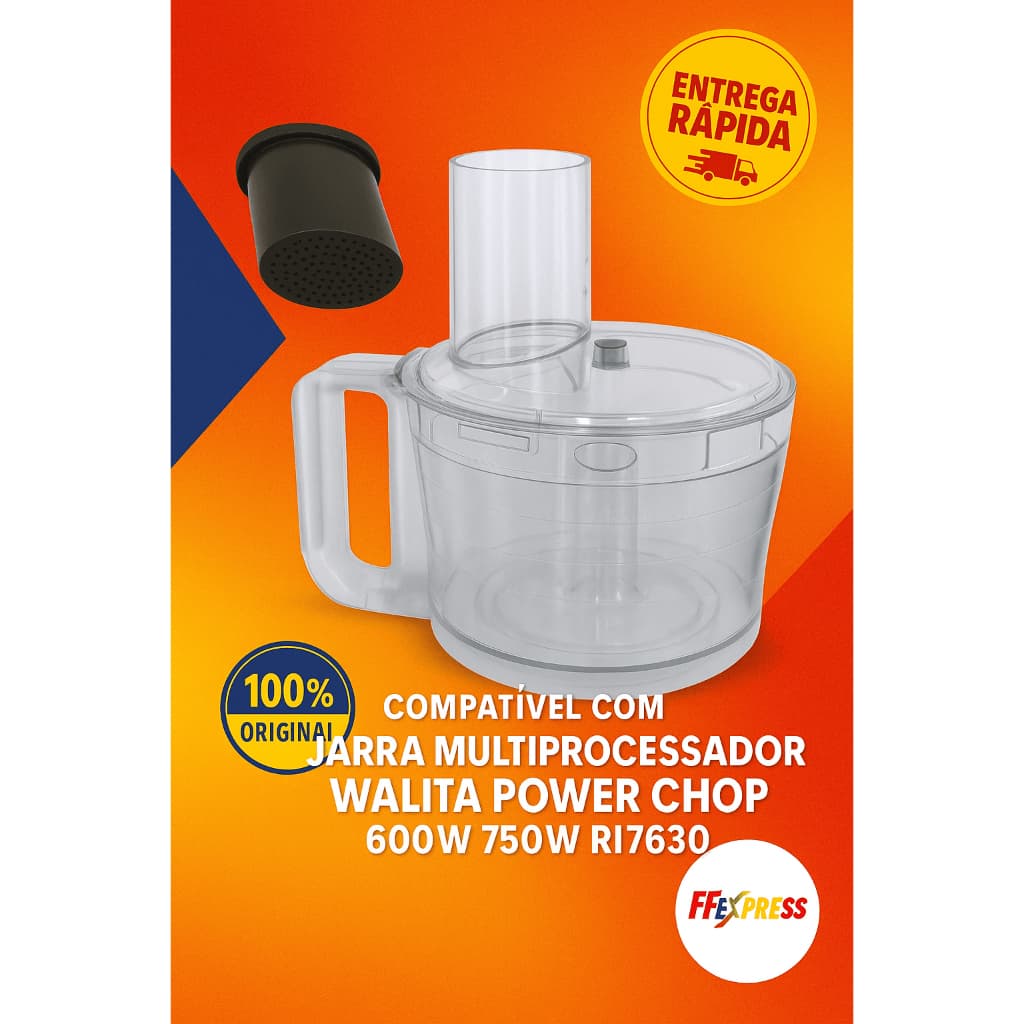 Jarra Multiprocessador Walita Power Chop 600w 750w Ri7630