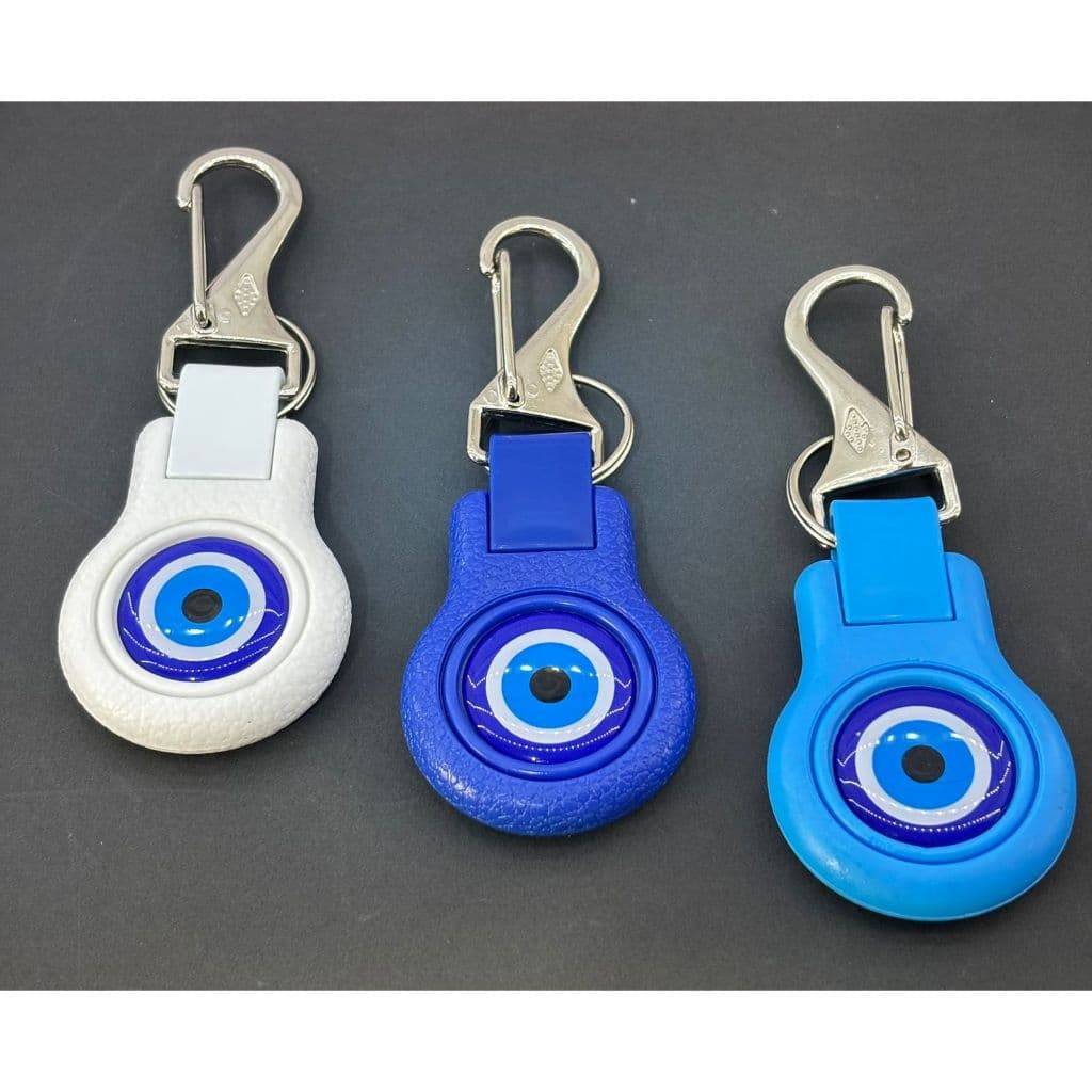 Chaveiro olho grego kit 3 peças com mosquetão