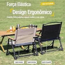 Cadeira Dobrável Camping Portátil Leve Resistente Cores Sortidas