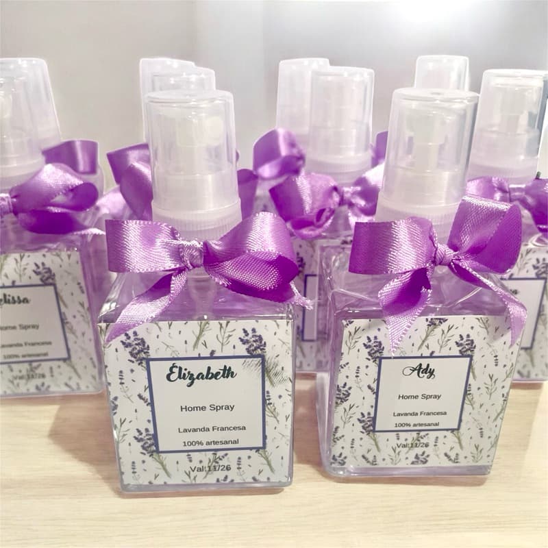 Lembrancinha personalizada Home spray Lavanda 50 ml- 20 unidades