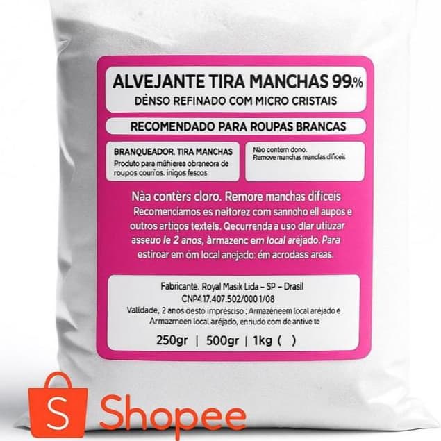 Alvejante Tira Manchas 99,99% Puro