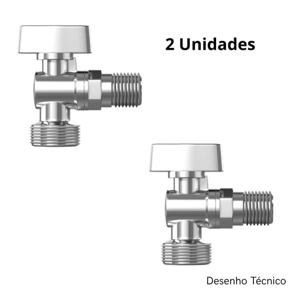 KIT 2 Torneira Registro Maquina Lavar Roupa Louca Jardim 1/2x3/4