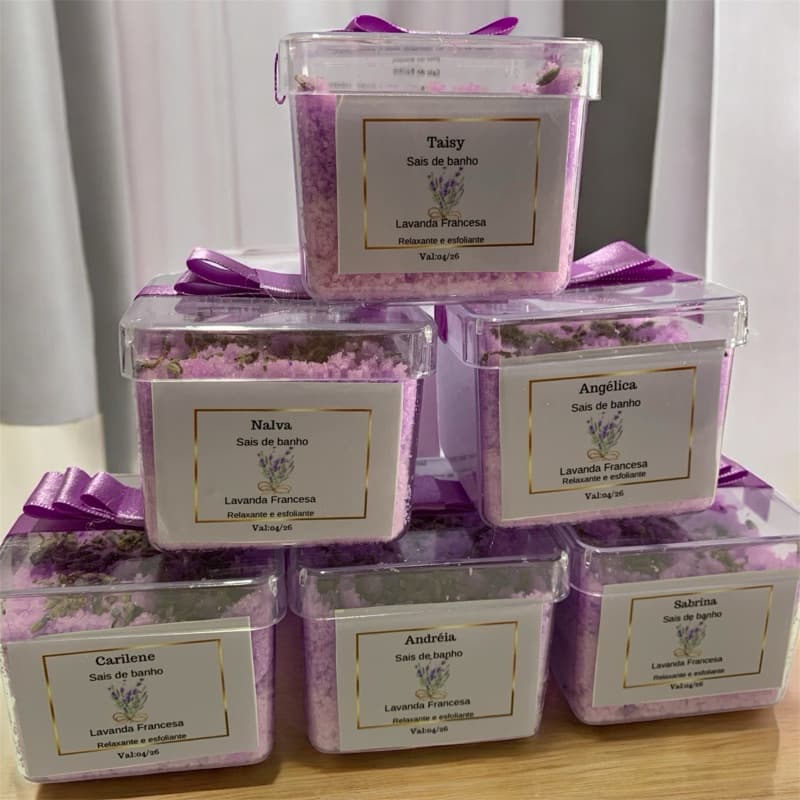 Lembrancinha personalizada aniversario, casamento, nascimento , datas comemorativa. Sais de banho ou escalda pés,115gm