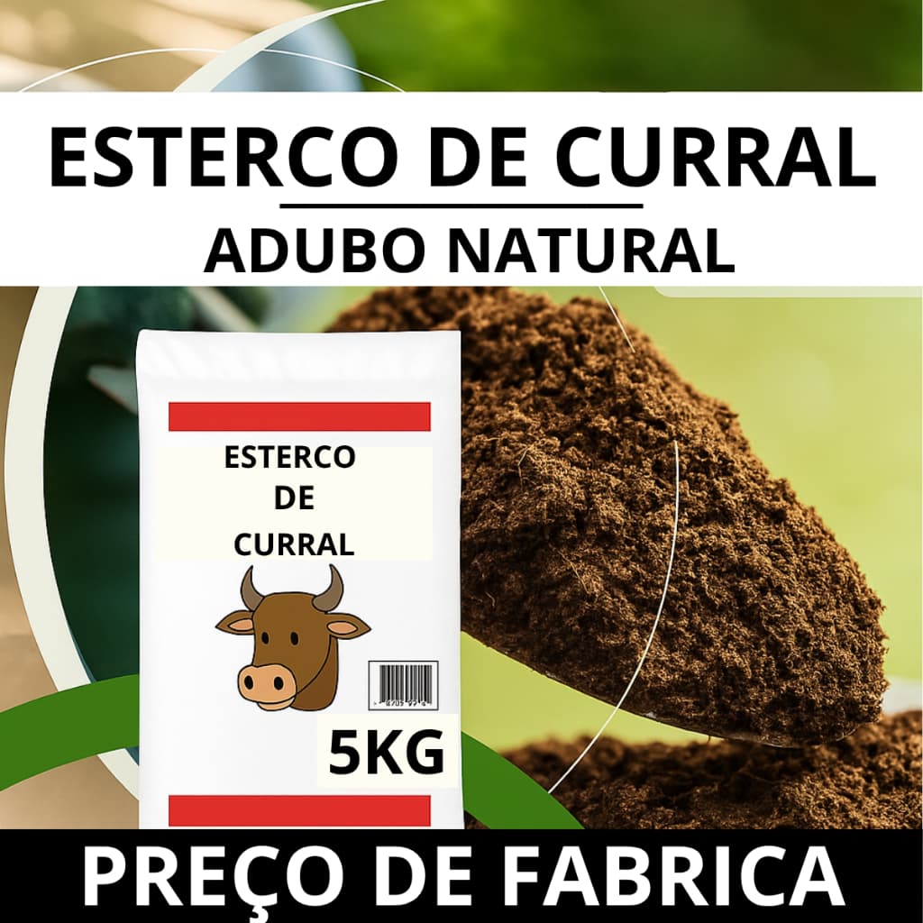 Esterco Bovino gado - Adubo de Curral Adubo Orgânico Horta Plantio Jardim Casa Jardim terra planta adubo