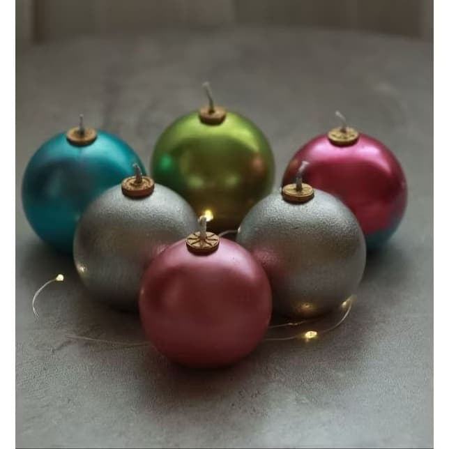 Vela Aromática Bola de Natal/ vela natalina/ temática/ artesanal/ perfumada