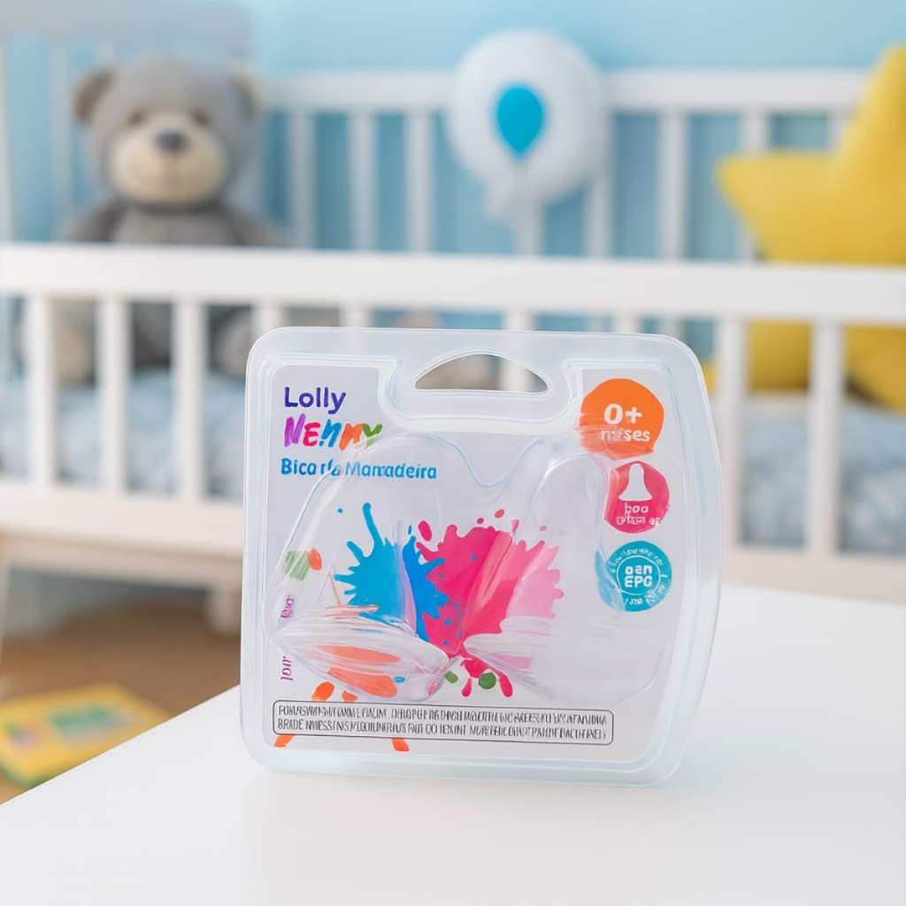 2 Bicos de Mamadeira Lolly Nenny (0+ meses) 100% silicone - Antialergico, Anatômico e Super macio