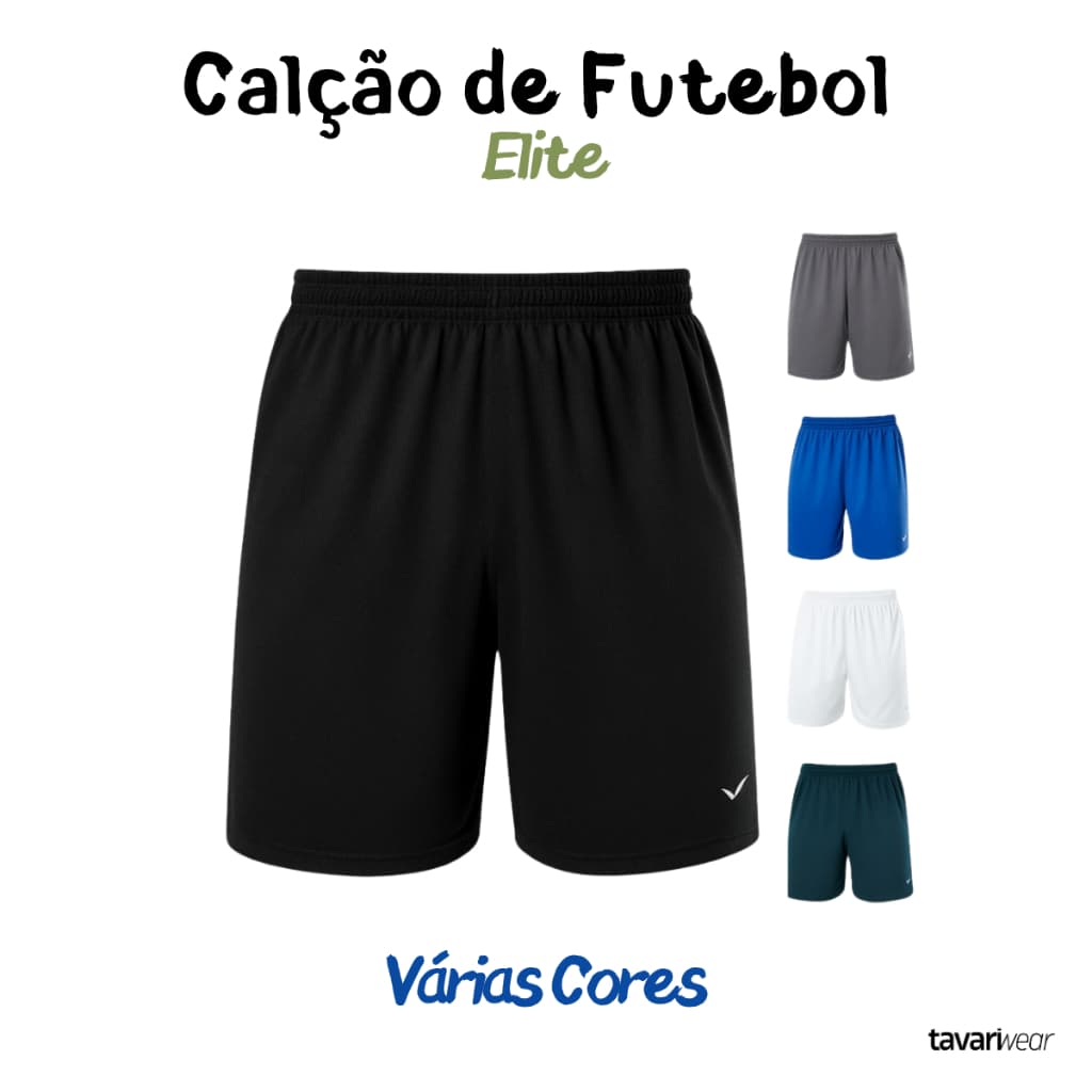 Calção Bermuda Esportiva Elite Lisa Básica Secagem Rápida Academia Futebol Barato