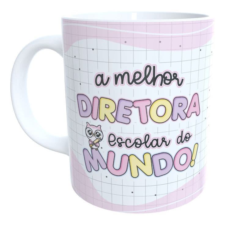 Caneca Diretora Escolar e Diretora Pedagógica 325 ml Porcelana