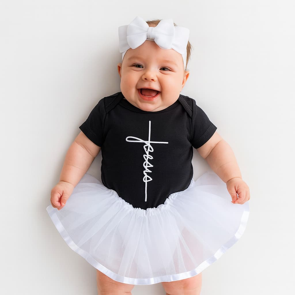 Body Bebê Menina Menino Frases **JESUS** Bebe Gospel Evengelico Bori Bodi Body