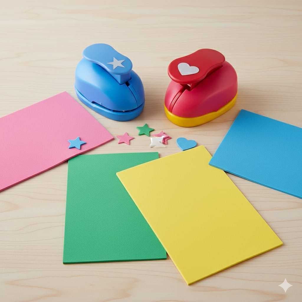 Furador de Papel e EVA 16mm Artesanato Estrela Coração