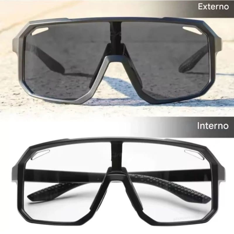 Óculos de Sol Bike Esportivo Ciclismo Caminhada Corrida Proteção Unissex Fotocromático