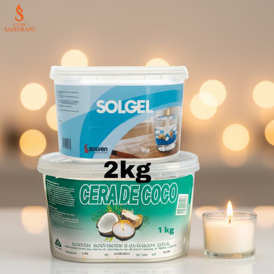 Solgel  e Cera de Coco Solven 100% Natural e Parafina em Gel para velas aromáticas