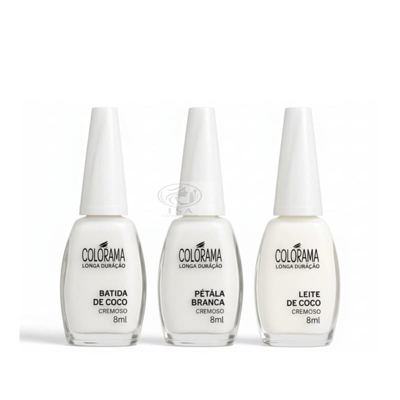 Kit esmalte Colorama Francesinha Batida de coco+Petala Branca