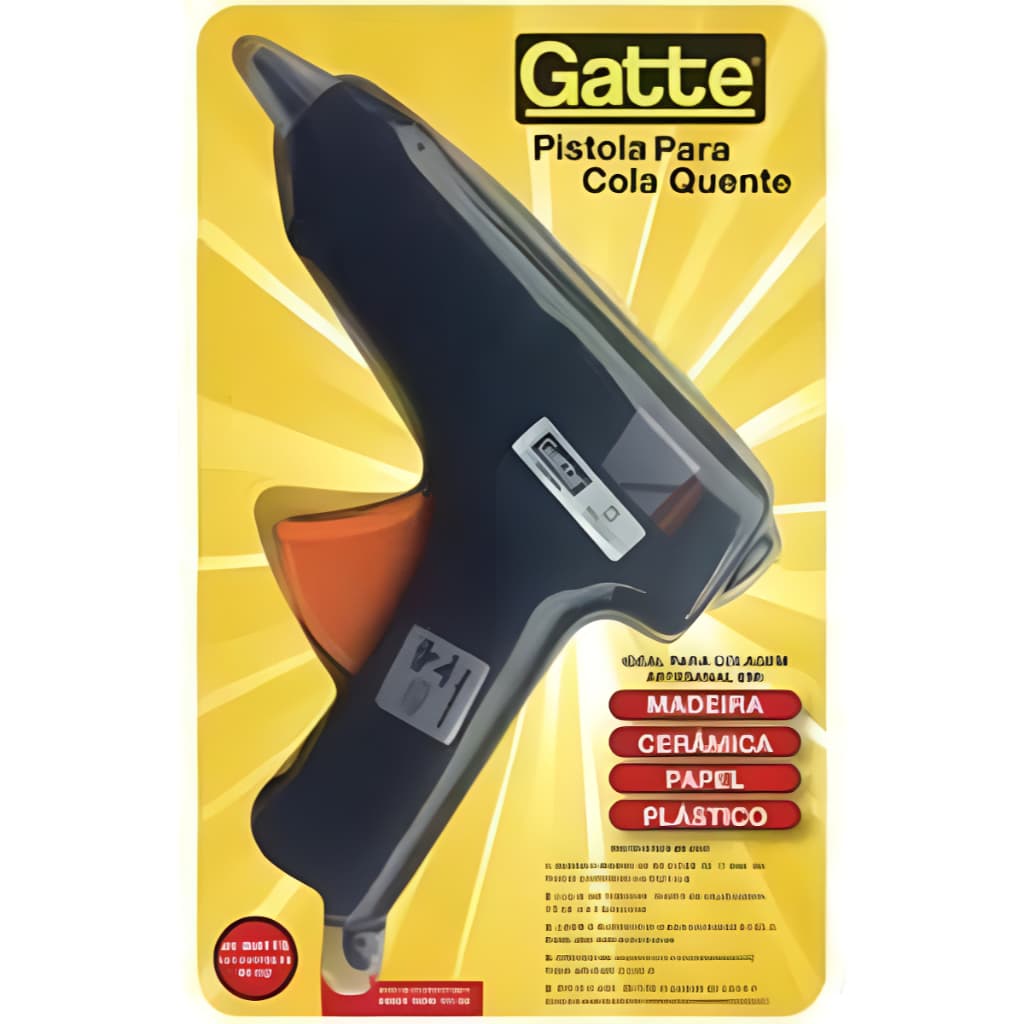 Pistola De Cola Gatte 4008 Bivolt 40w Ideal Para Artesanato - Preto