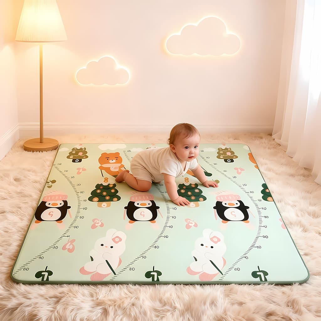 Tapete Infantil de Atividades Dupla Face Tatame Emborrachado Térmico Anti Impacto