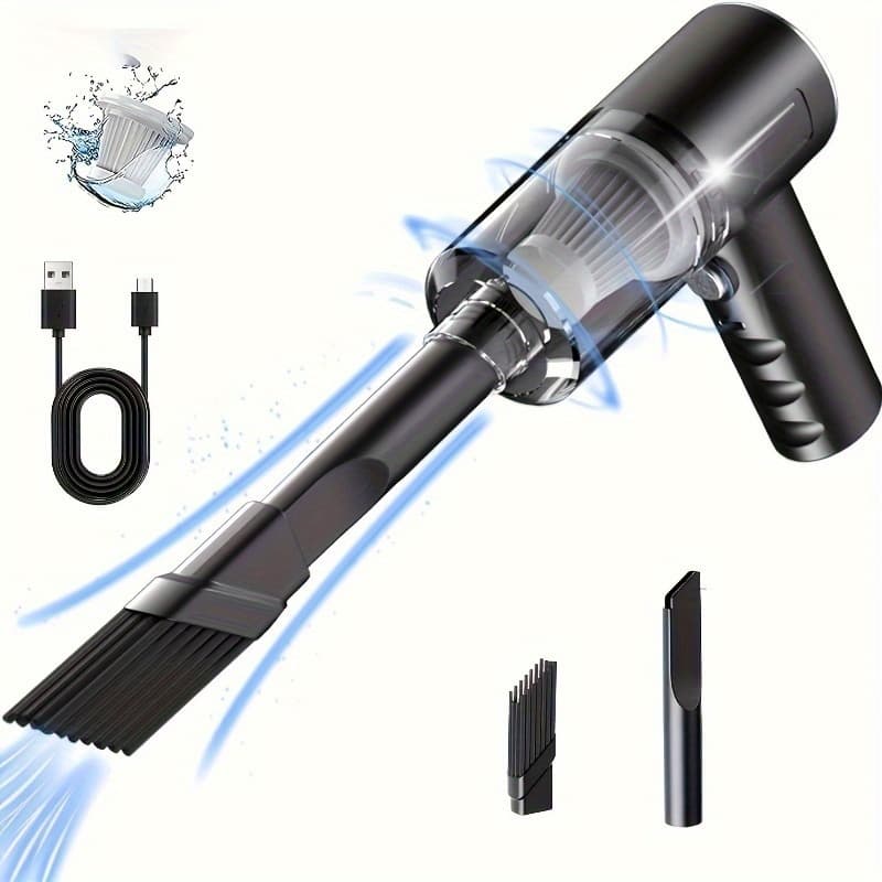 2 Pcs Mini Aspirador PortáTil Automotivo Potente RecarregáVel Premium Sem Fio Profissional Premium Carro E Casa