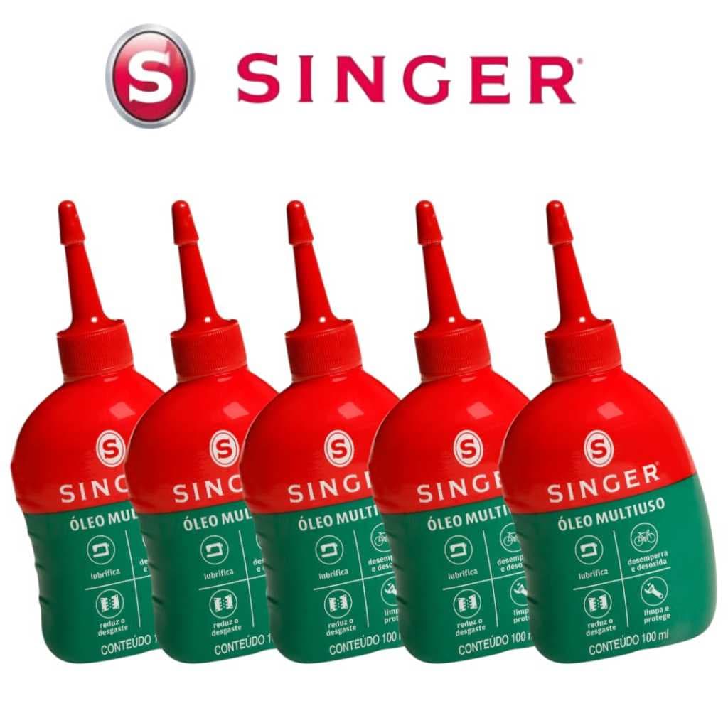 Kit 5 Óleo Singer Multiuso Original 100ml