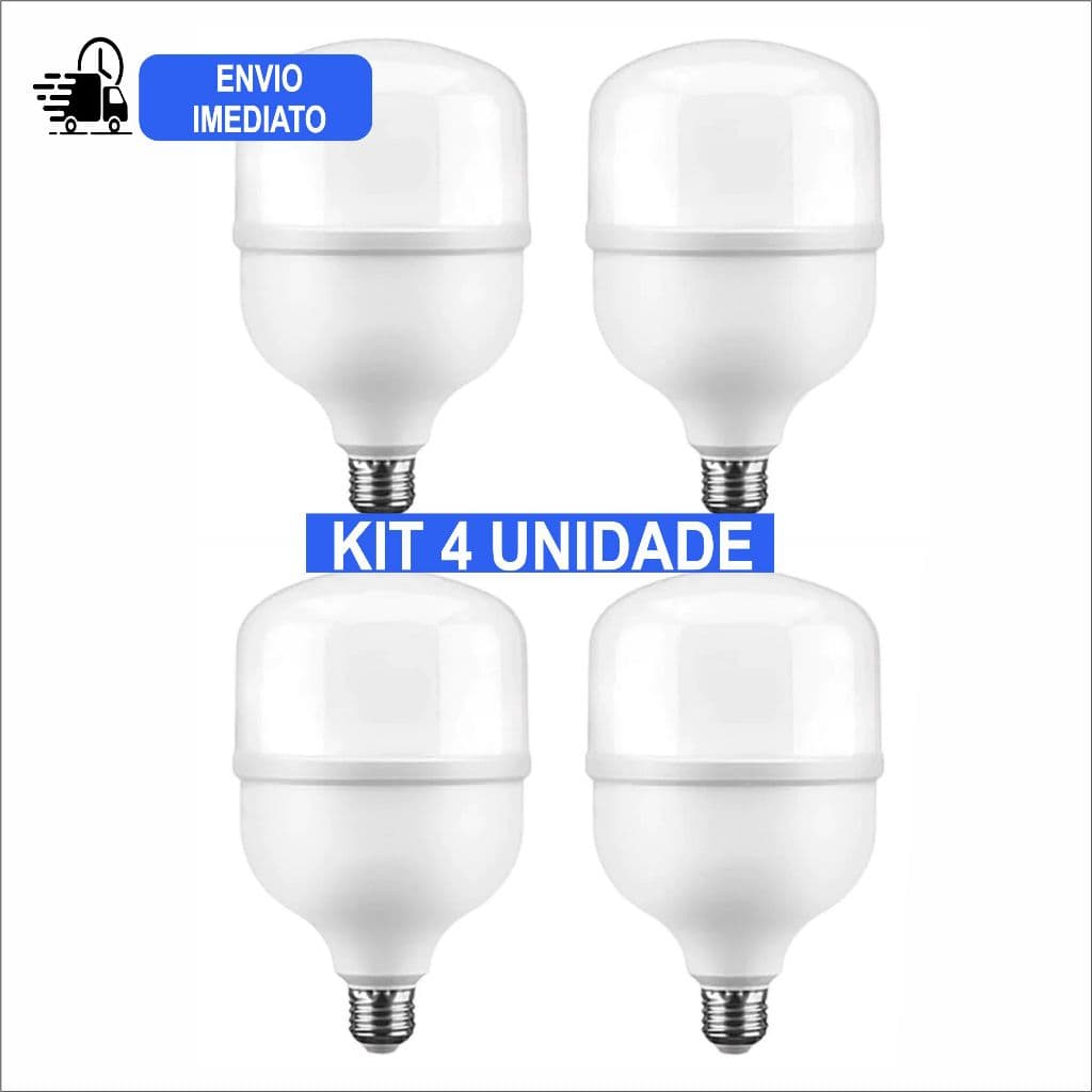 kit com 4 lâmpadas de led de alta potencia econômica