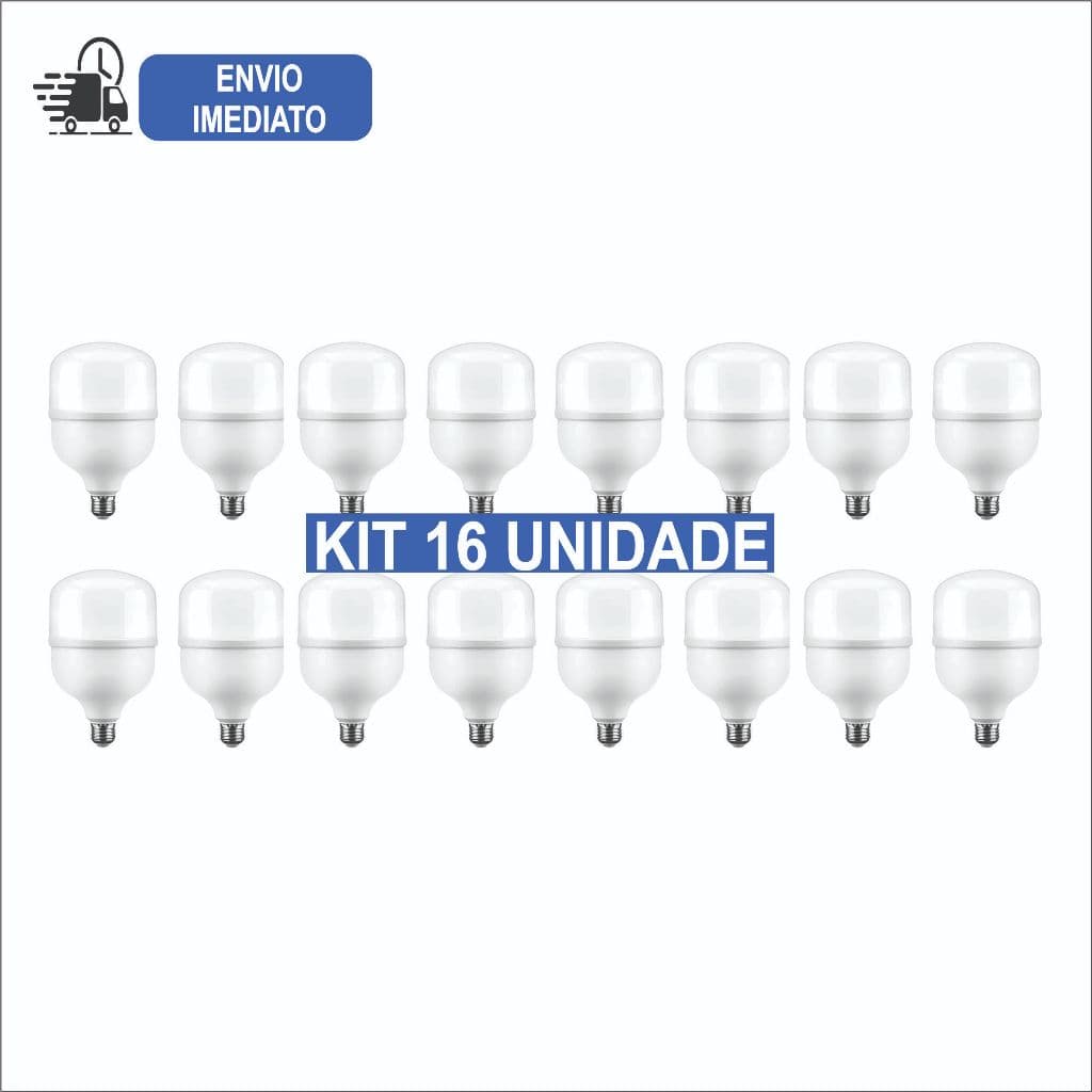 kit com 16 lâmpadas de led de alta potencia econômica