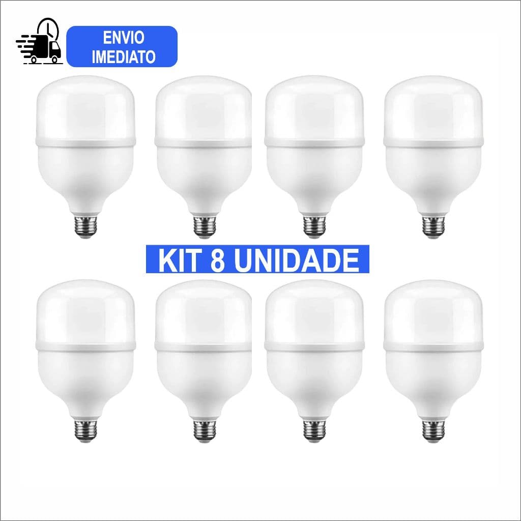 kit com 8 lâmpadas de led de alta potencia econômica