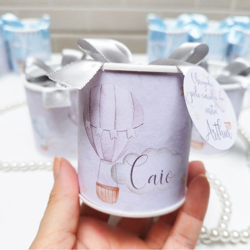 Tubolata Personalizada 7x6 Balão / Lembrancinha Maternidade Nascimento Festa Infantil TODOS OS TEMAS