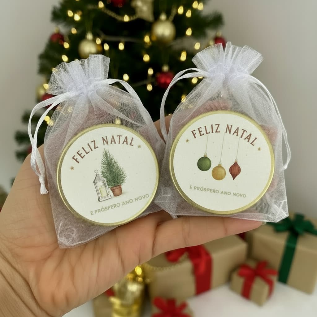 Mini Vela Aromática Perfumada para lembrancinha Natal Final de Ano - Latinha