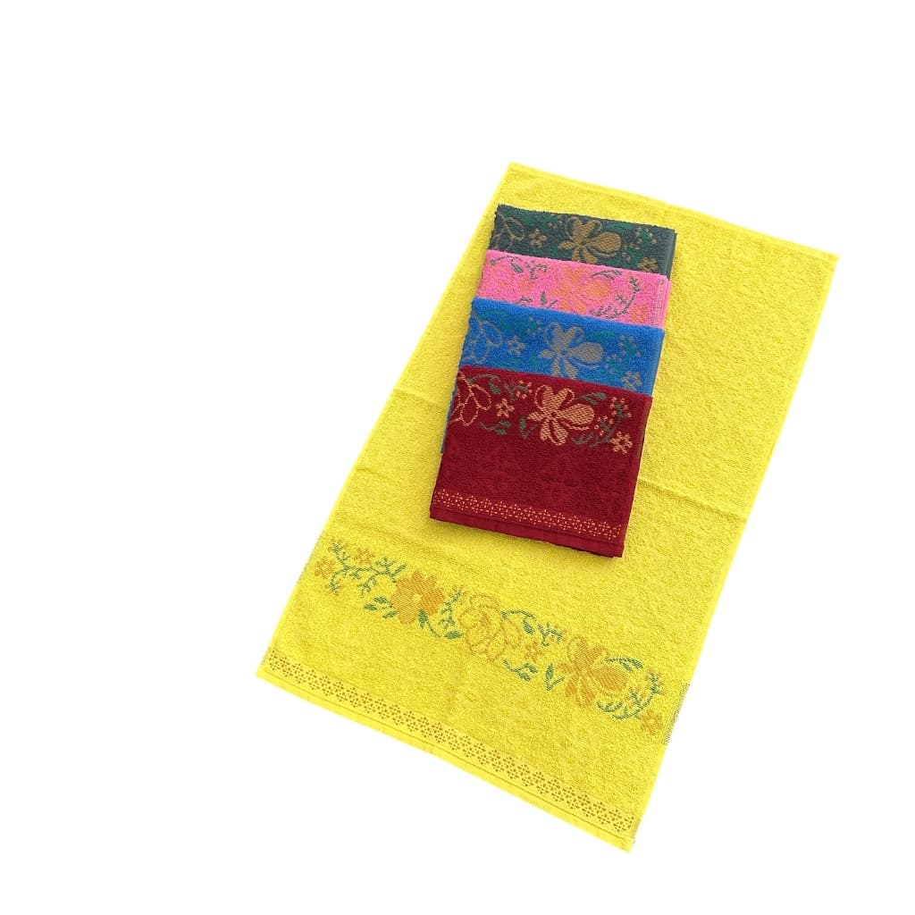Kit 4 Toalha De Rosto Floral 80x50 Grossa 100% Algodão