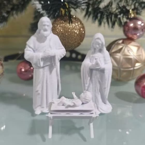 kit 10 unidades presépio sagrada família Maria José e berço impressão 3D