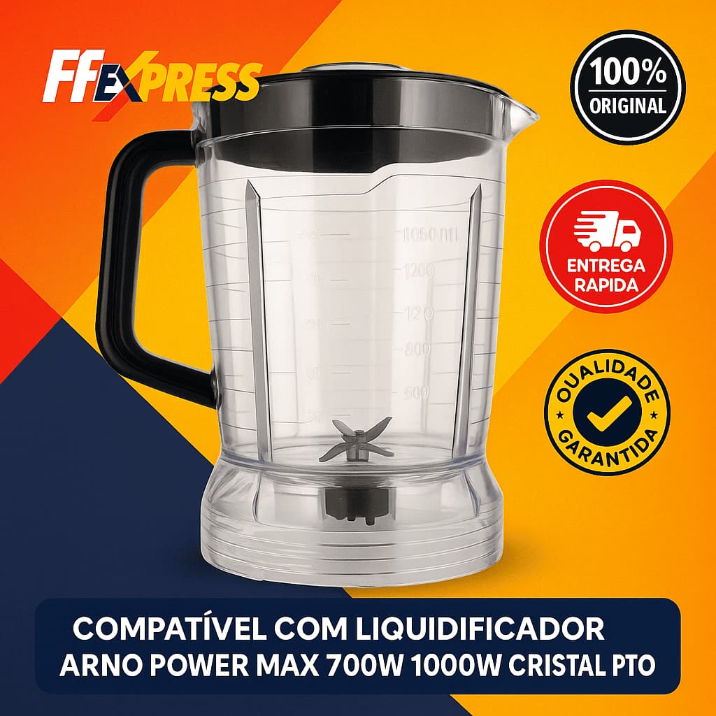Copo Para Liquidificador Arno Power Max 700w/1000w Cristal Preto