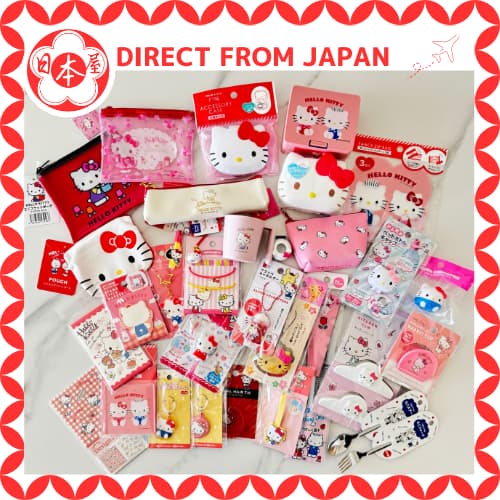 [Directo do Japão] Kit Hello Kitty ou Cinnamoroll com 10 Itens Aleatórios 🎀 Surpresa Sanrio | Bolsa, Estojo, Case