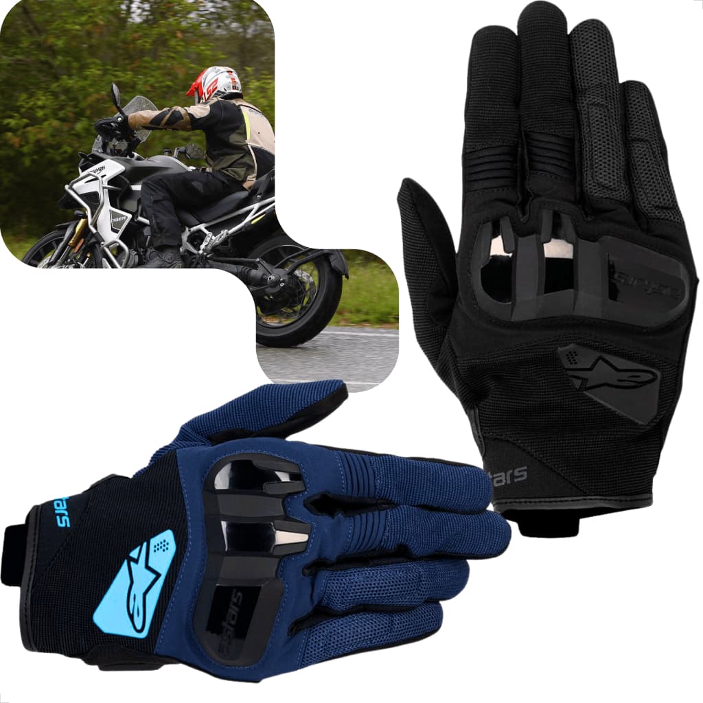 Luva Alpinestars Chrome V2 Moto Touchscreen Ventilada Certificada CE Ideal Trail Custom Adventure