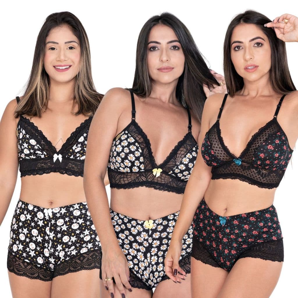 BabyDoll Confortável Feminino Pijama Estampado Para Dormir Short Doll Moda Feminina