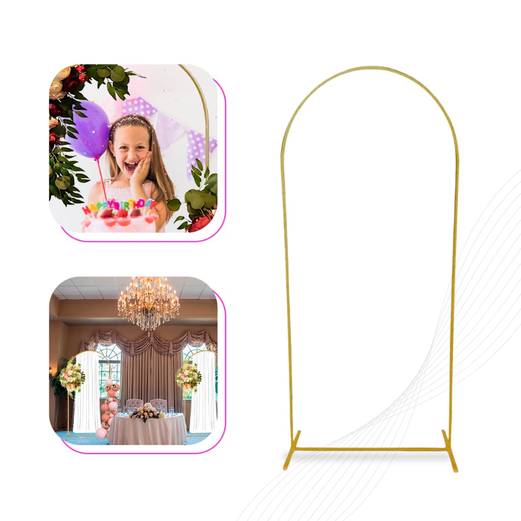 Painel Arco Romano de Ferro 2x1m | Arco Desmontável para Decoração de Festas | Alta Qualidade
