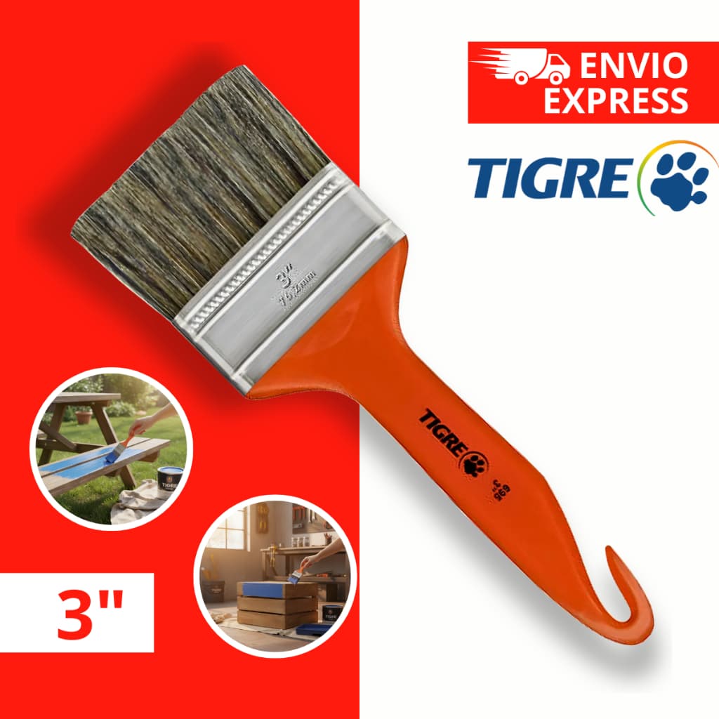 Trincha Tigre Profissional 695 Pincel Ótimo Acabamento 4" 3" 2.2/1" 2" 1.1/2" 1" 1/2" 3/4"