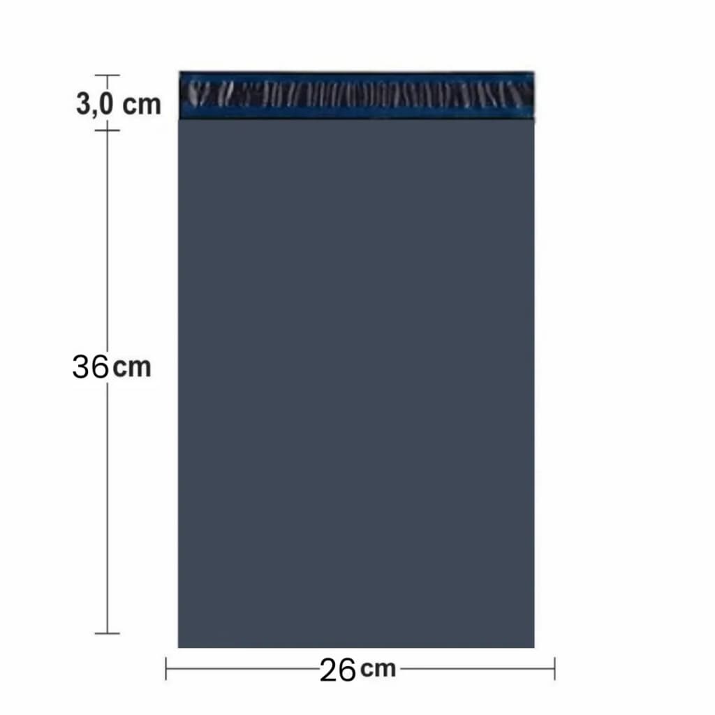 Sacolinha Plástica De Segurança Embalagem E-Commerce Cinza 26x36 Saco De Envio 1000 Unidades correio