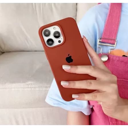 Capa Case Marrom MAÇÃ Para iPhone 15, iPhone 15Pro, iP 15Pro Max, iPhone 16, iPhone 16Plus, iPhone 16Pro, iP 16Pro Max
