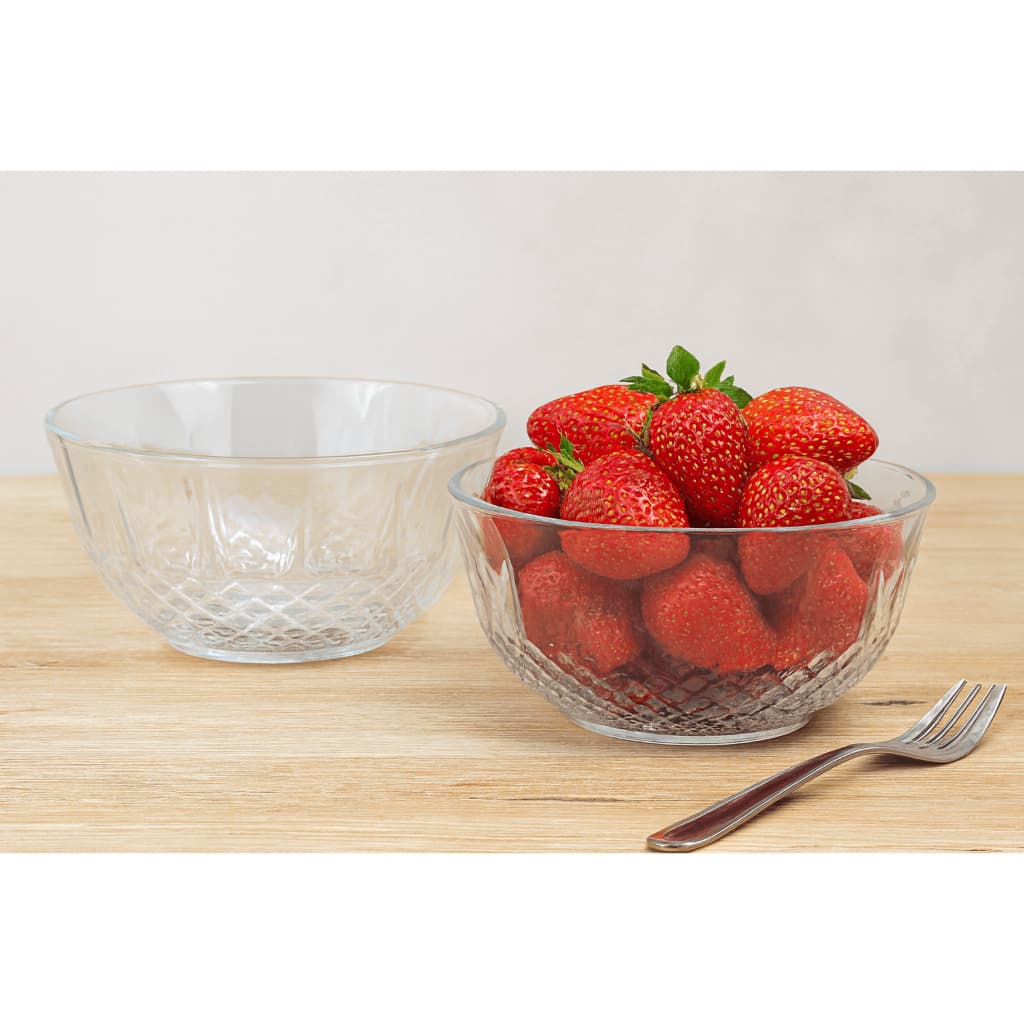Jogo 6 Tigelas Sobremesa Turim Vidro  Premium Doces Frutas Açai Caldo Sopa 310 Ml
