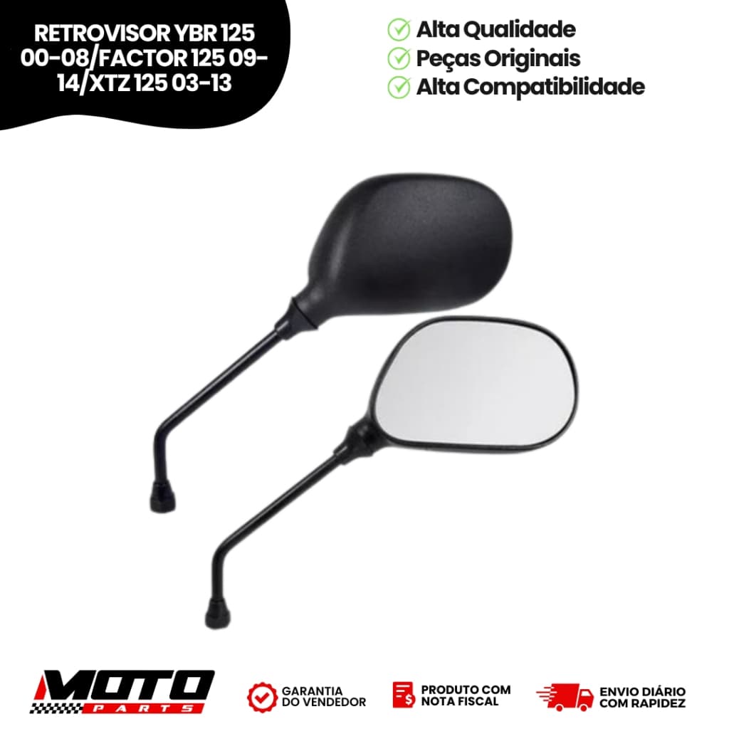 Retrovisor Para Yamaha YBR 125 Factor 125 XTZ 125 AWA Direito Esquerdo Peça Para Moto Envio Rápido