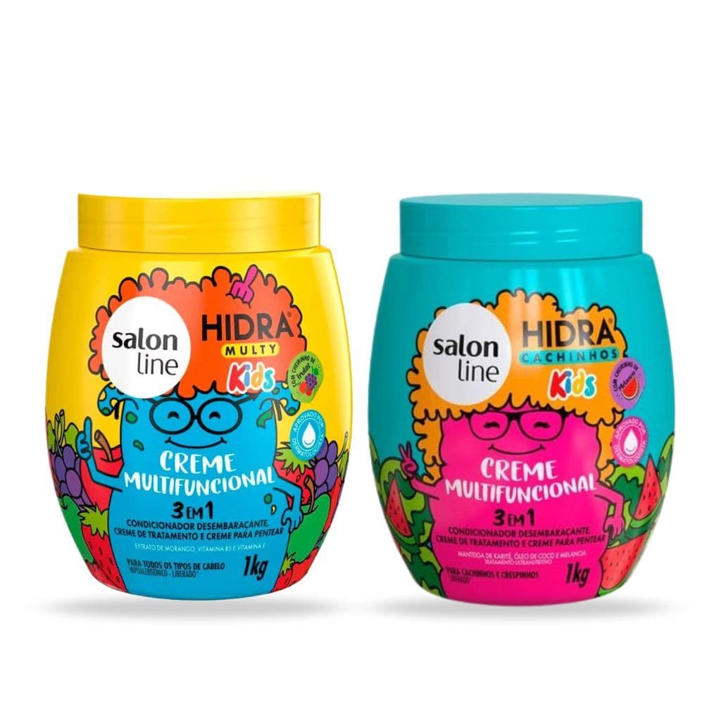 CREME MULTIFUNCIONAL HIDRA KIDS / CACHINHOS SALON LINE 1KG