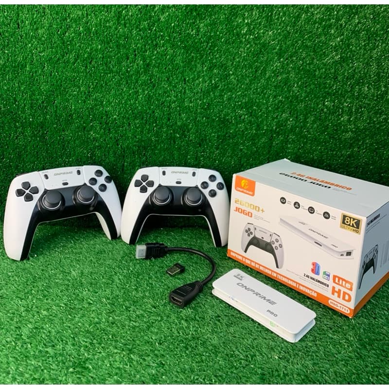 Game Stick 26mil Jogos 2 Controles Sem Fio 8K