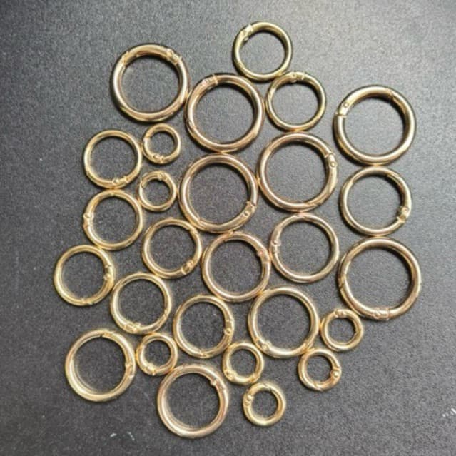 Kit com 10 Argolas Douradas Articuladas pra Alça de Bolsa e outros Artesanatos em Geral